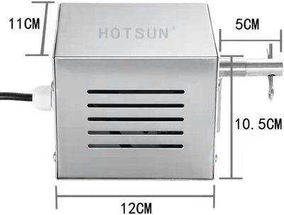 Lightakai 220V Grillmotor für Grillspiess, 25W 60Kg Edelstahl Grillmotor BBQ-Röster Spanferkelgrillm