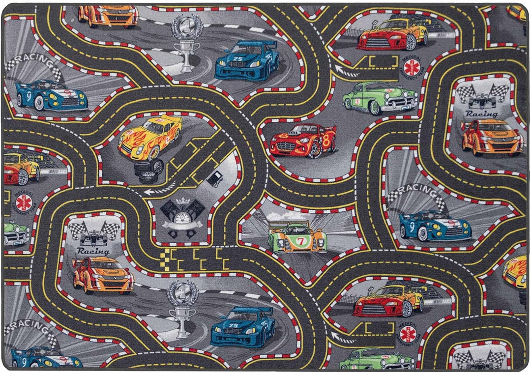 Primaflor Spielteppich mit Cars-Design - Spielteppich für Kinder 140 x 200 cm - pflegeleichter Kinde