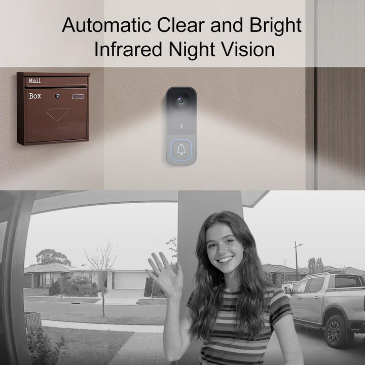 Kabellose Türklingel mit 1080p-Kamera, wasserdichtem 4,5-Zoll-IPS-Display, Bluetooth-Video-Türsprech