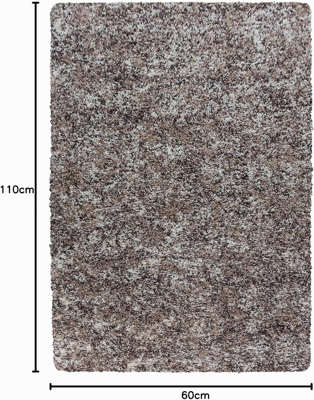 HomebyHome Shaggy Teppich Läufer Flur 60 x 110 cm - Hochflor Wohnzimmerteppich Mehrfarbig Extra Weic