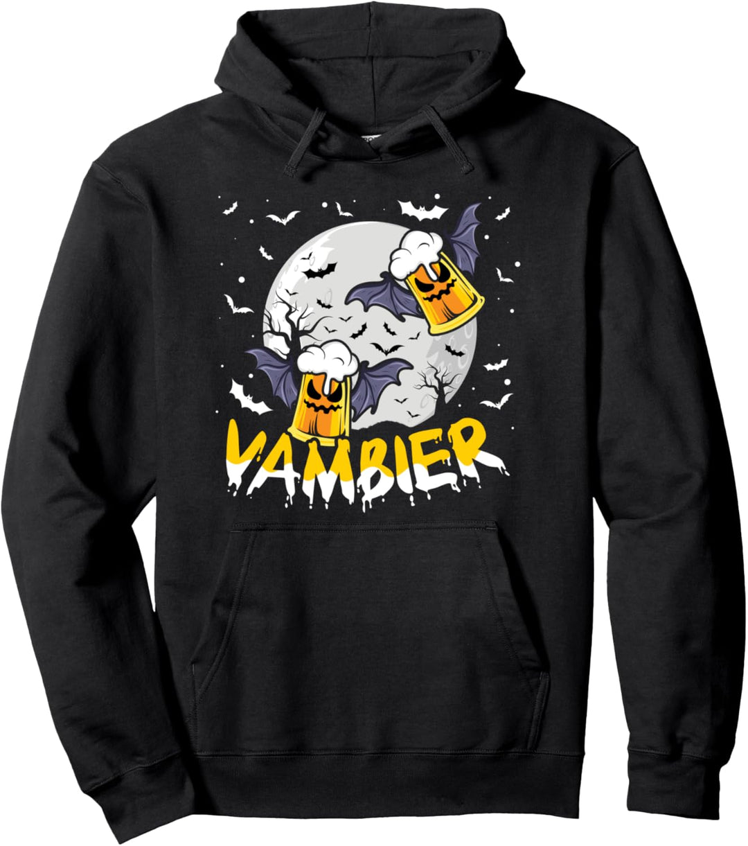 Vambier Bier Vampir Fledermaus Lustiges Kostüm Halloween Pullover Hoodie