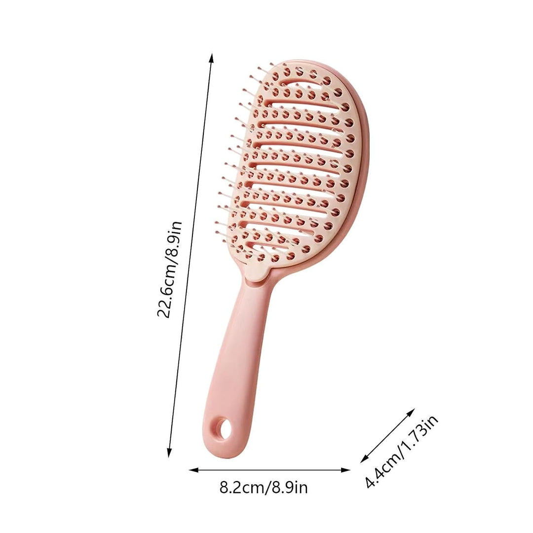 Easy Clean Haarbürste, sanfter Entwirrungskamm, gebogene belüftete Haarbürsten mit flexiblen Borsten