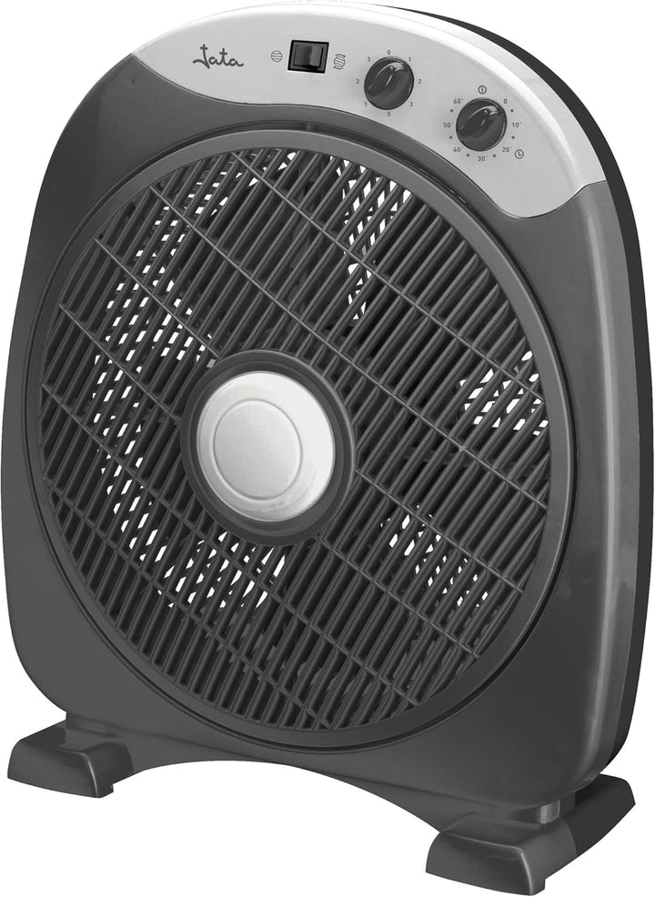 JATA JVVS3015 Bodenventilator, 3 Geschwindigkeitsstufen, 60-Minuten-Timer, Drehgitter, Masse: 38 x 1