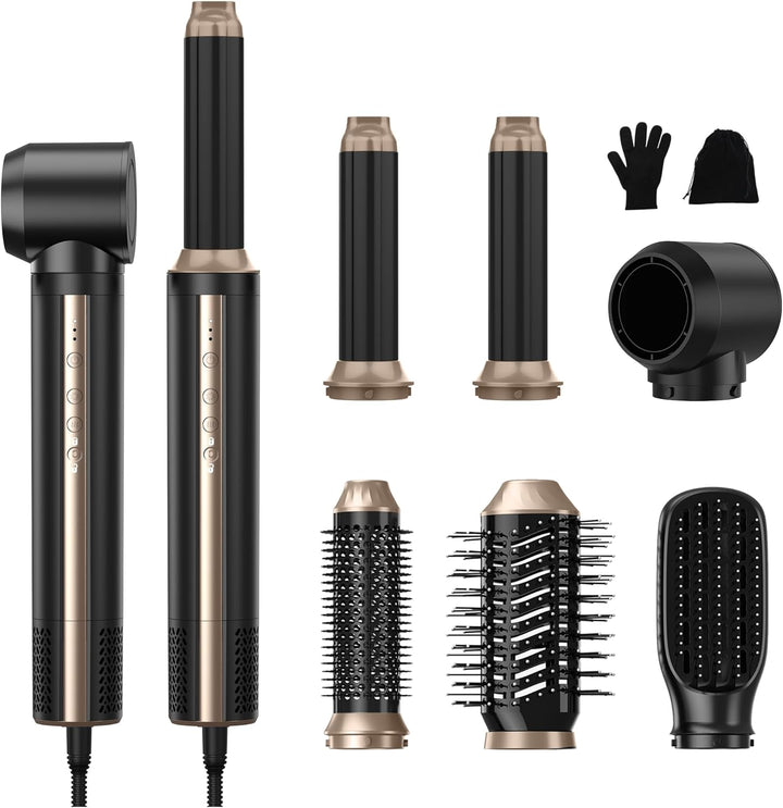 Neue Airstyler, Pro 6 in 1 Hairstyler Föhnbürste Set, 1400W Ionen Haartrockner mit 110000 U/MIN, Föh