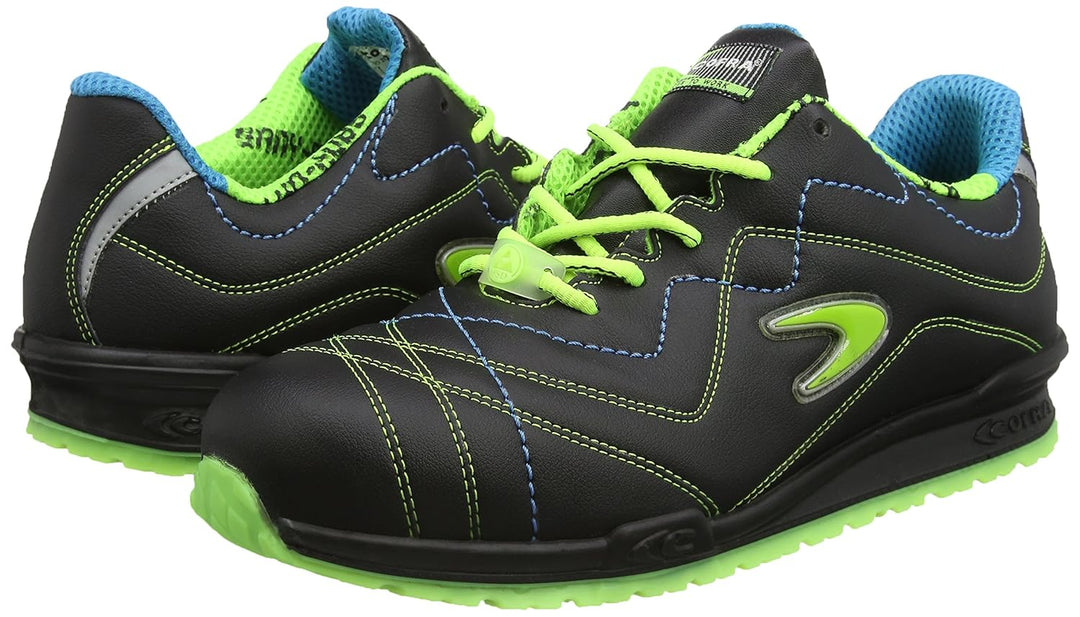 Cofra 78750-000.W44 GRIFFIS S1 P ESD SRC Sicherheitsschuhe, Schwarz/Grün, Grösse 44 44 EU, 44 EU