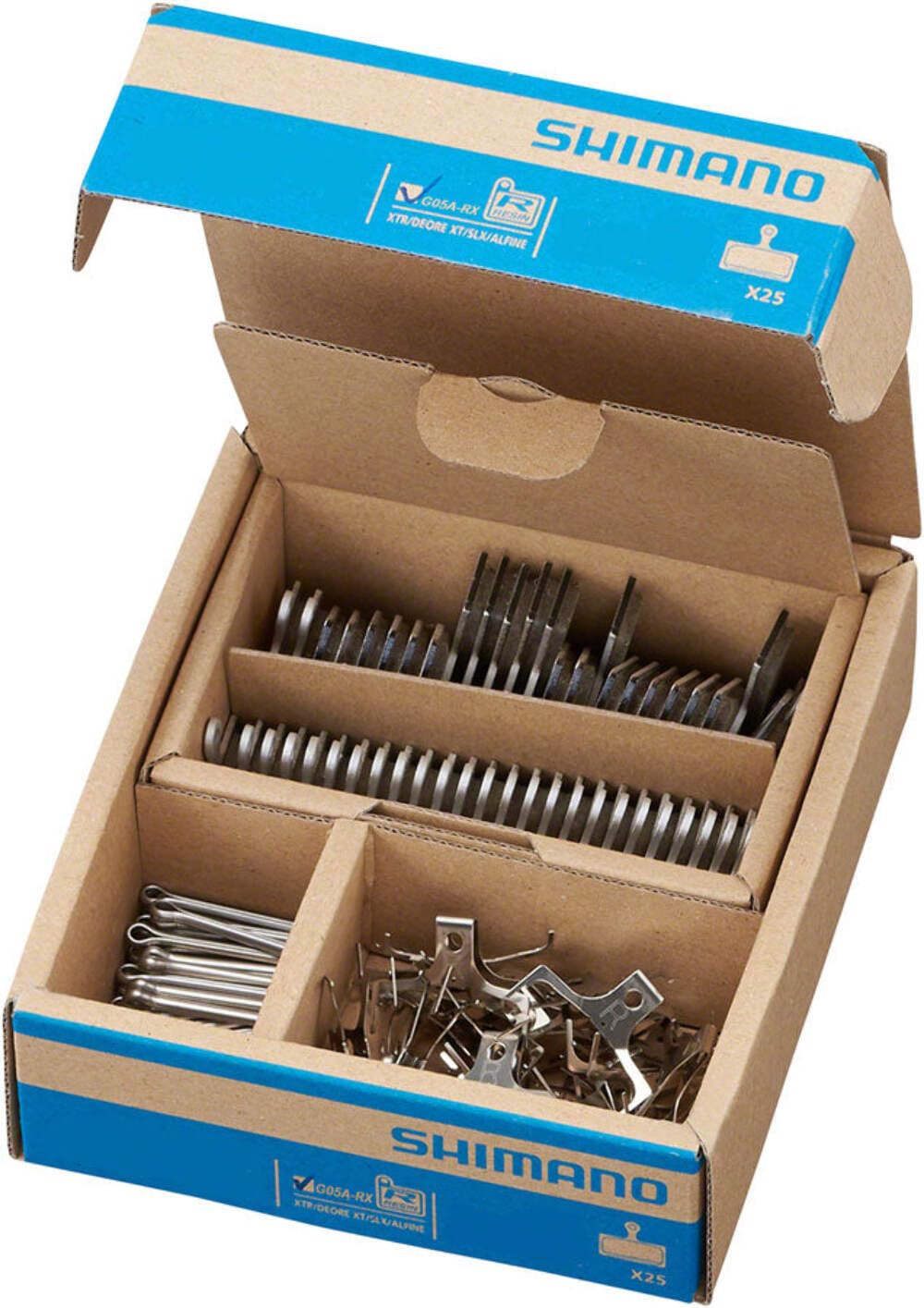 SHIMANO G05A-RX Scheibenbremsbelag und Feder - Harzverbindung, Legierung R ckplatte, Box / 25 Paar