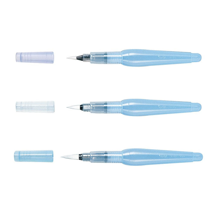 Pentel Aquash Brush FRH, Set mit 3 Pinseln für Wasserbehälter mit feinen, mittelgrossen und grossen