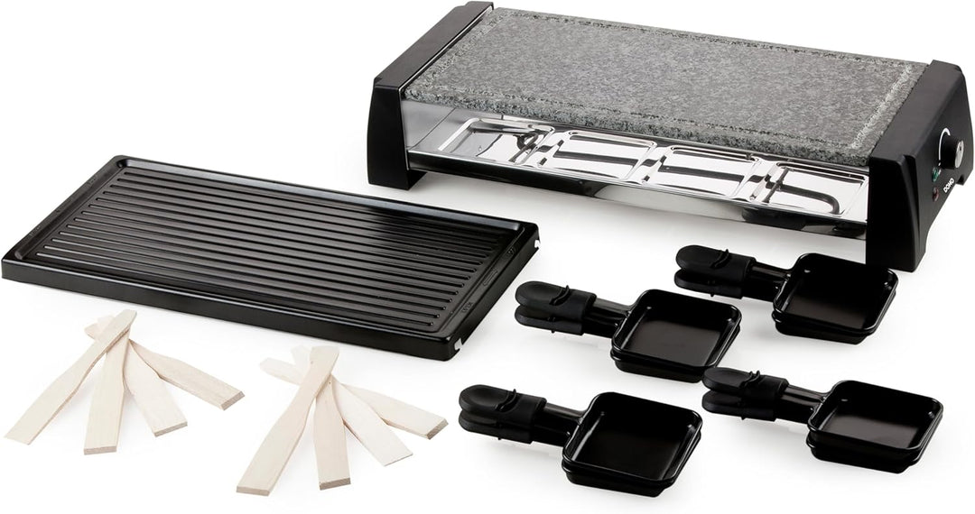 DOMO DO9189G Raclette mit Wechselplatte 8p - 1200 W
