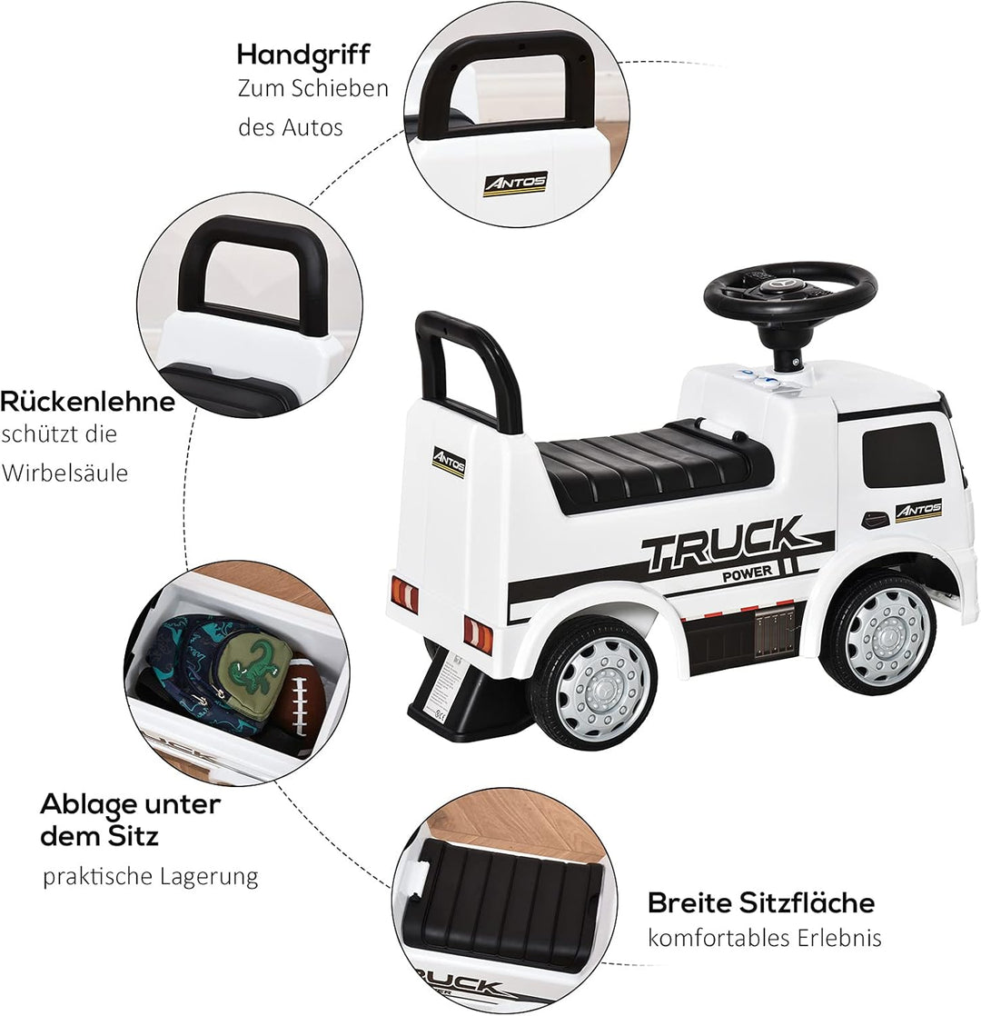 HOMCOM Rutscherfahrzeug Rutscherauto Babyrutscher Kinderfahrzeug lizenziert von Mercedes ANTOS-LKW-S