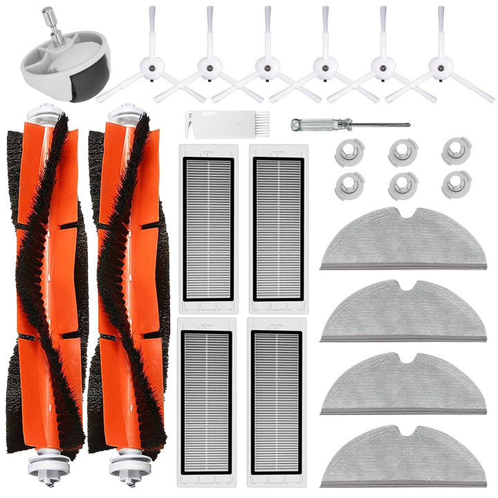 Zubehör Ersatzteile für Xiaomi Roborock S6 S60 S65 S5 Max S5 S50 S51 S55 Staubsauger, 2 Hauptbürste