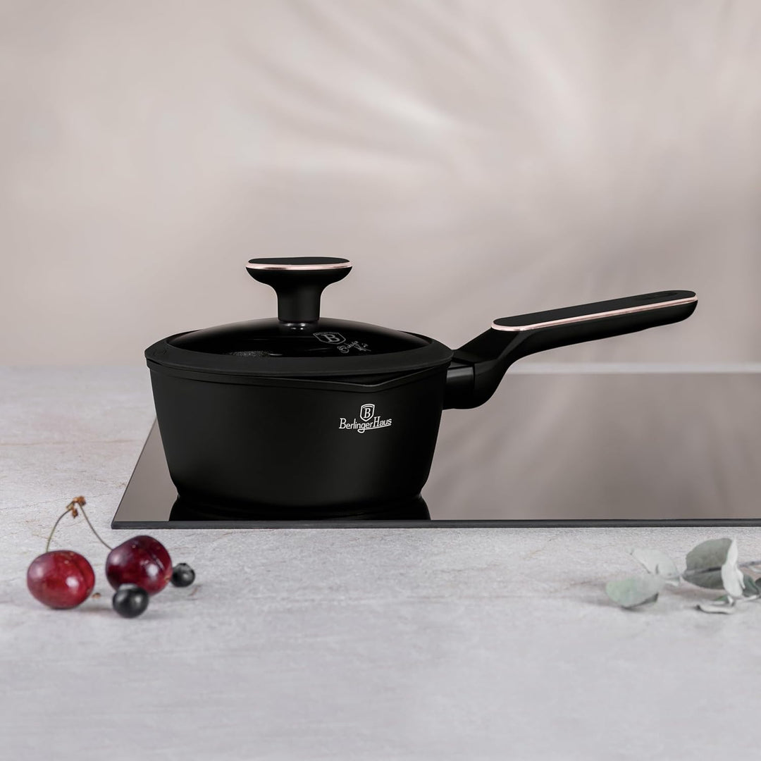 Berlinger Haus Stieltopf 16 cm TitanPro Antihaft Induktion Kompakt Backofen spülmaschinengeeignet So