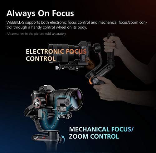 Zhiyun WEEBILL S Handflächenstabilisator mit 3 Achsen für spiegellose Kameras, Smartphone, 300 % ver