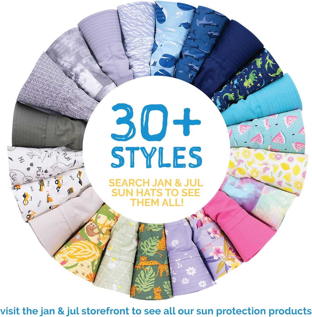 Jan & Jul Grow-with-Me Baumwoll-Flapper Sonnenhut für Babys und Kinder 0-6 Monate Rosa Stern, 0-6 Mo