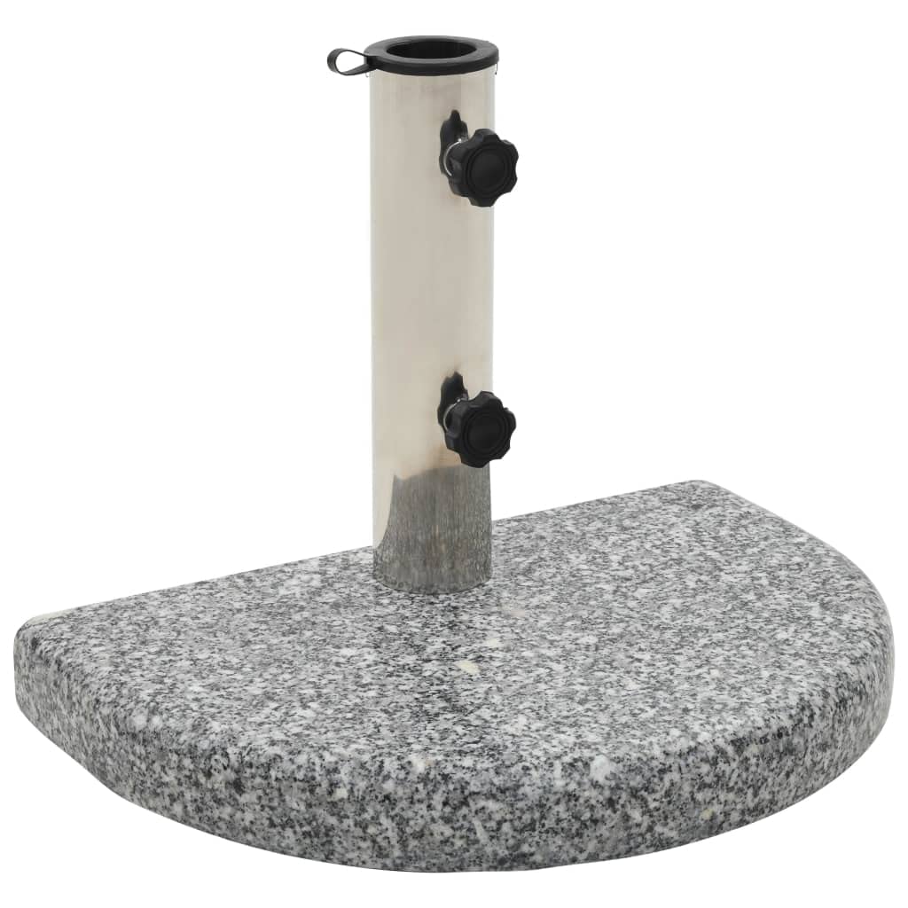 vidaXL Sonnenschirmständer Granit 10kg Schirmfuss Schirmständer Schirm Ständer Gebogen/10 kg Grau, 1