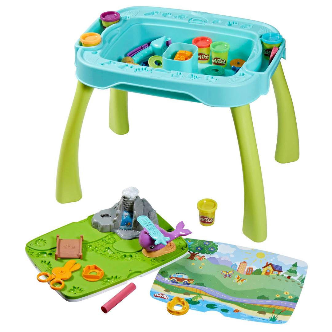 Play-Doh Knet- & Kreativ-Tisch, Vorschulspielzeug für Jungen und Mädchen ab 3 Jahren, Play-Doh Start