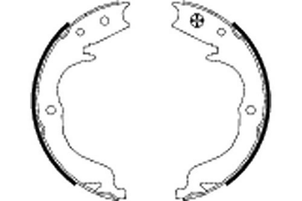 HELLA PAGID 8DA 355 050-041 Bremsbackensatz, Feststellbremse - H1683 - für u.a. CITROEN / MITSUBISHI