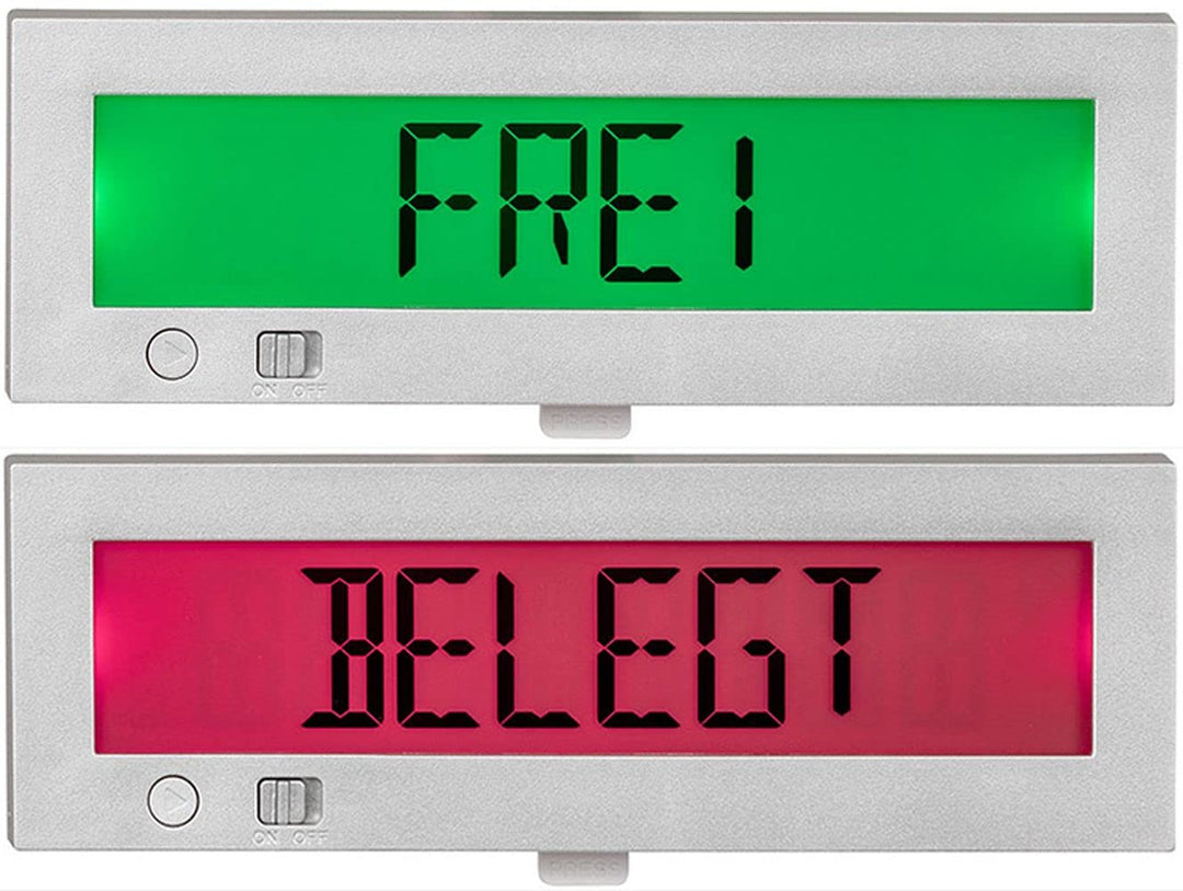 Go2 Frei Belegt Türschild| Digitales Frei Besetzt Schild | LED Anzeige rot oder grün hinterleuchtet