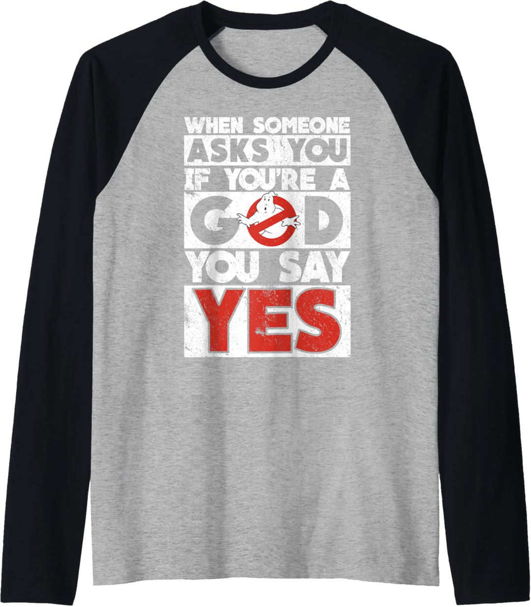 Ghostbusters Movie Quote Word Stack Raglan