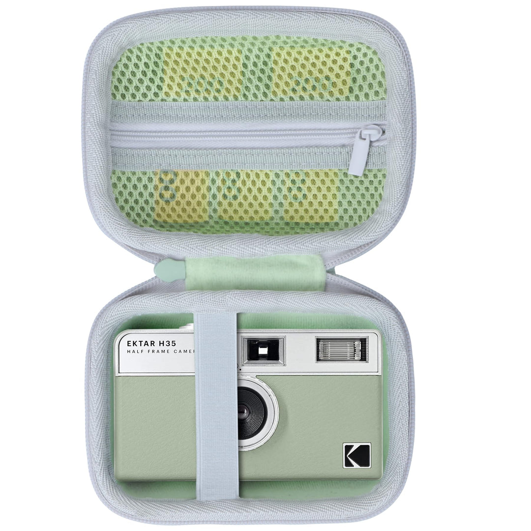 Hart Schutz Hülle Etui für Kodak EKTAR H35/ H35N/ Ultra F9/ M35/ M38 Halbformat-Filmkamera Hellgrün+