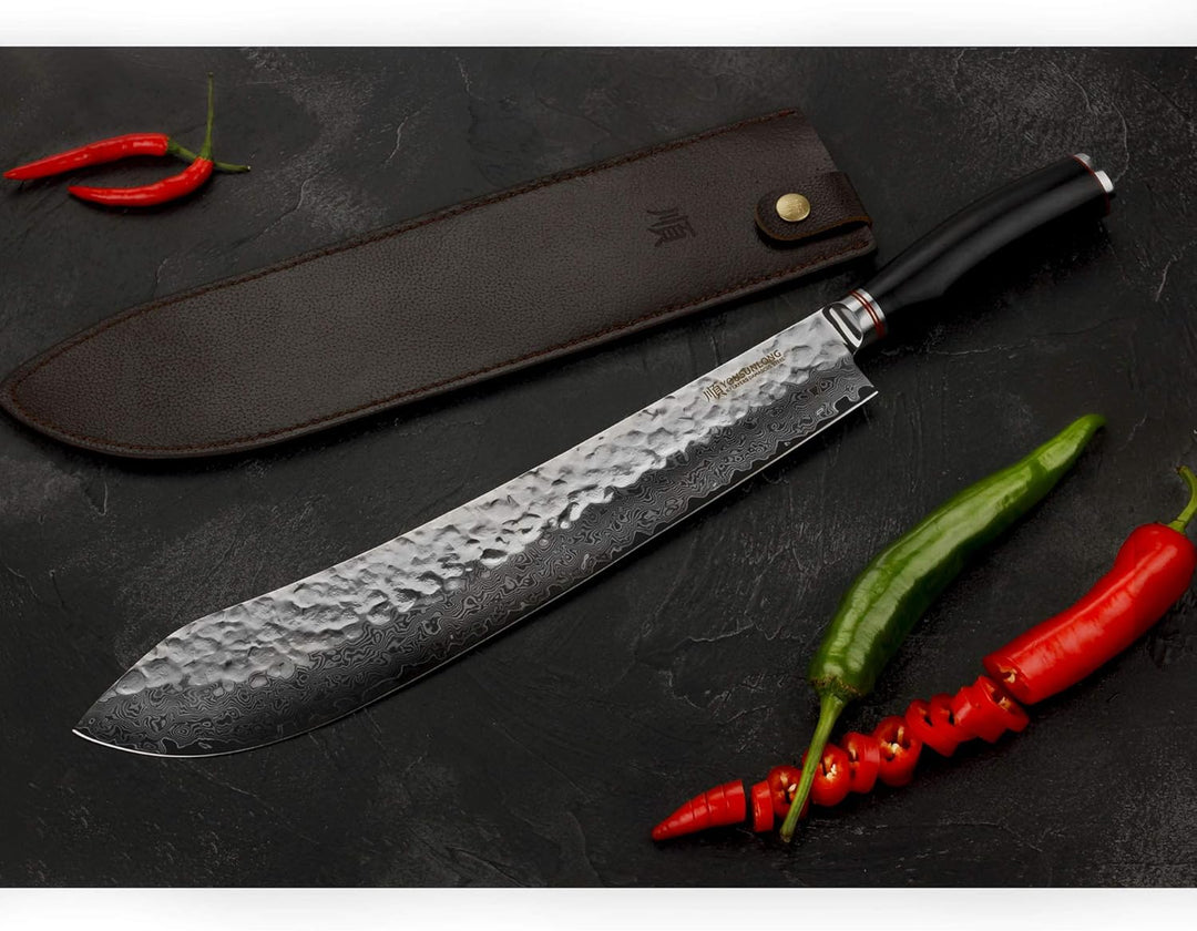 YOUSUNLONG Metzgermesser Super Bull Nose - Japanisches Damaskus-Klingenmesser aus rostfreiem Stahl m