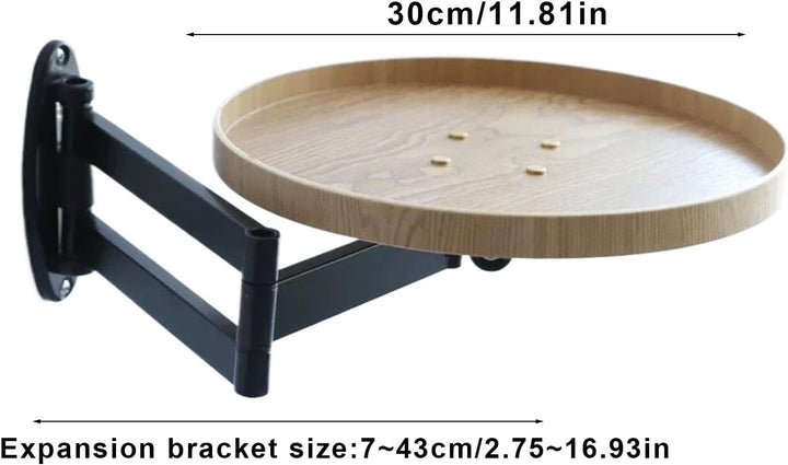 Wandmontierter Tisch, drehbarer Betttisch, einziehbar, schwebender Schreibtisch, nach unten, platzsp