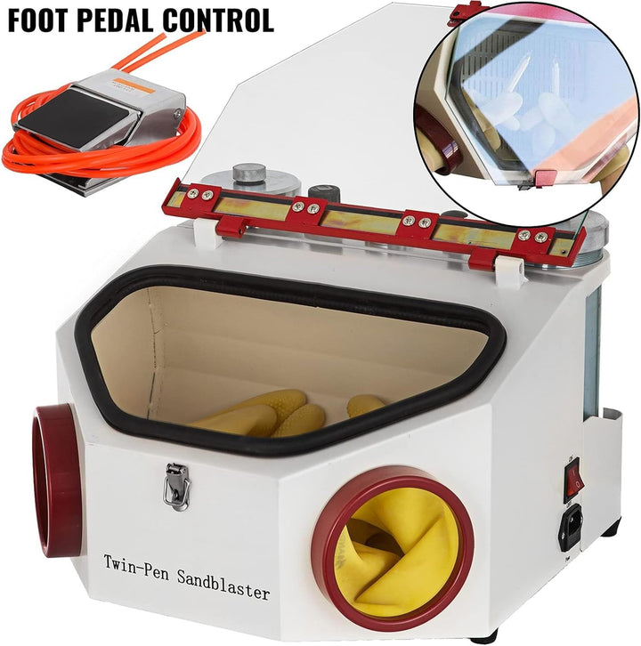 220V Sandstrahler, 50W Dental-Sandstrahlgeräte, Sandstrahlgeräte mit zwei Stiften und LED-Lichtleist