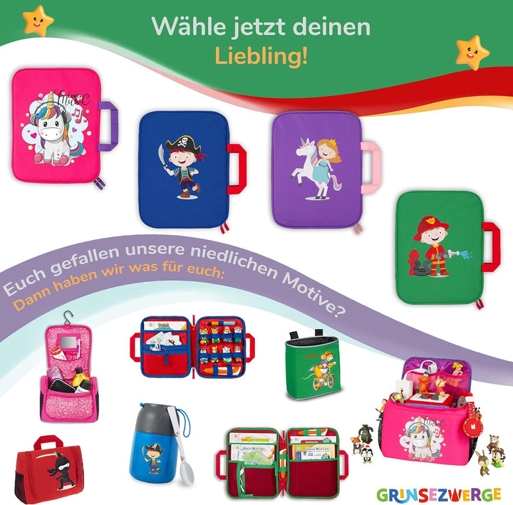 GRINSEZWERGE Tasche für Edurino & Tonie Figuren, TipToi Stift und Kinder Tablet | Sammel-Mäppchen mi