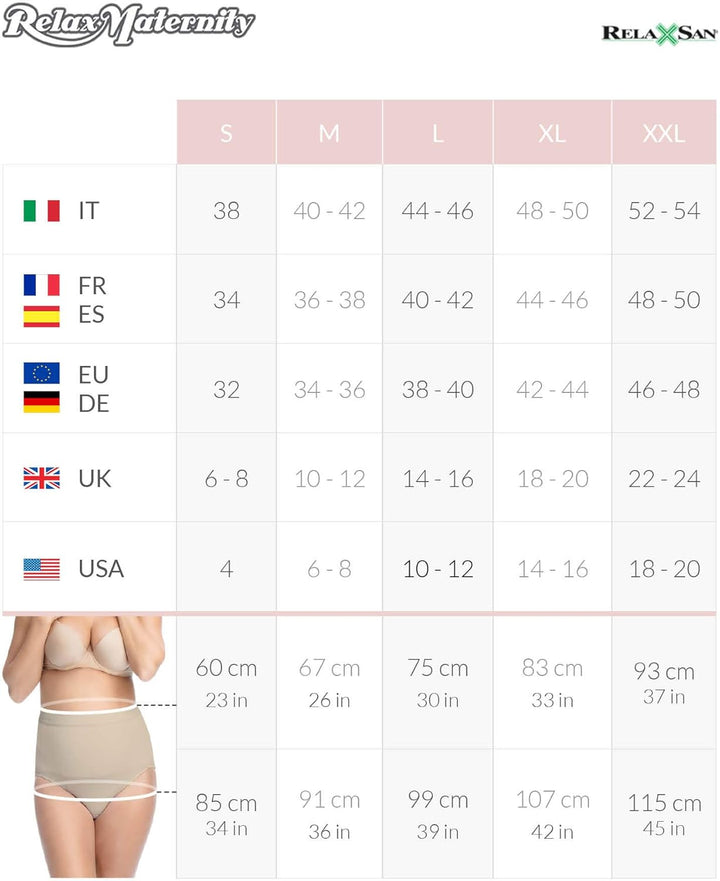 RelaxMaternity 5400 (Schwarz, M) Band Unterleibstütze aus Silberfasern Schwangerschaft Schwarz M, Sc