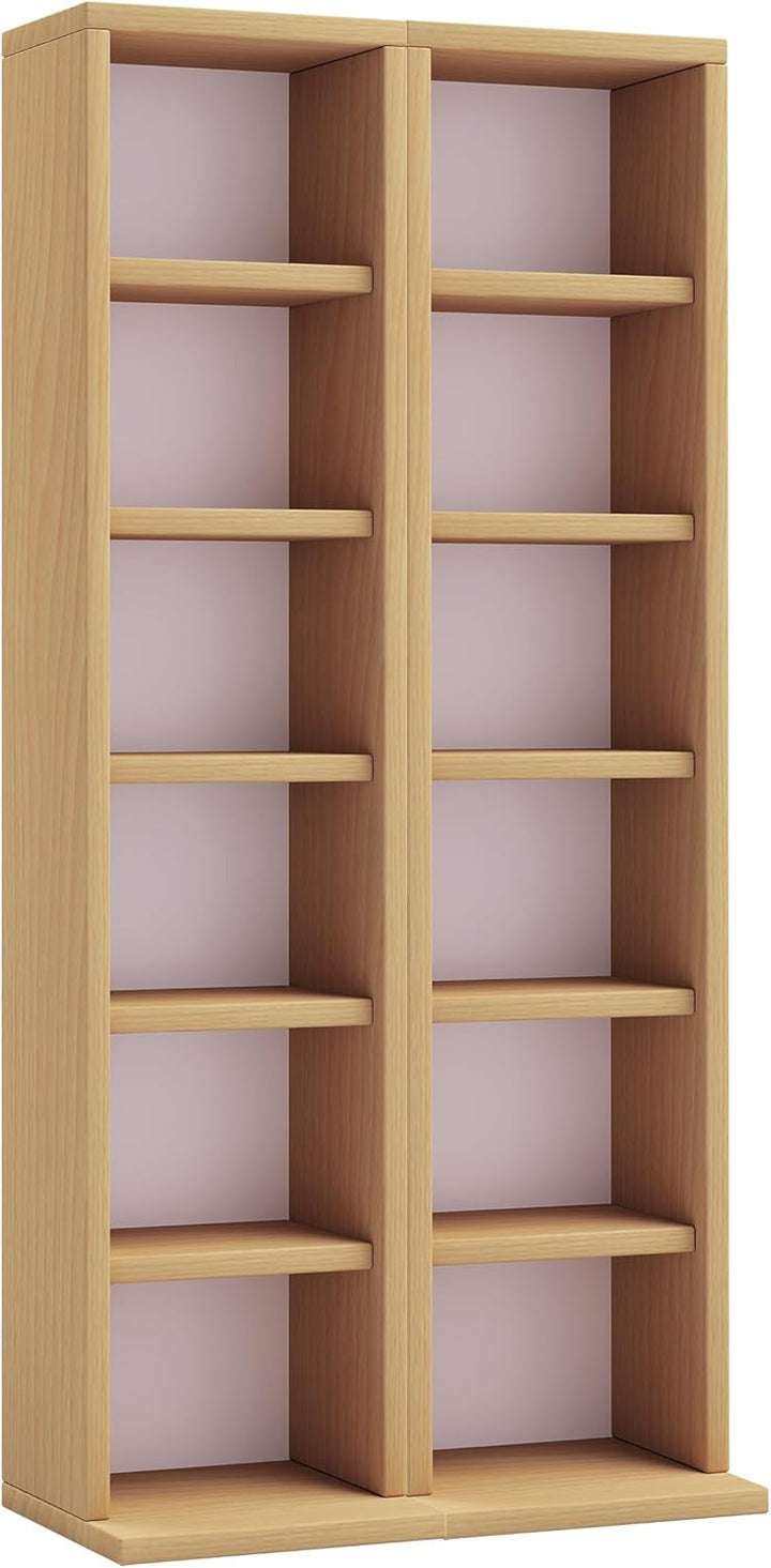 VCM Regal DVD CD Rack Möbel Aufbewahrung Holzregal Standregal Sammelregal Anbauprogramm Buche 92x42x