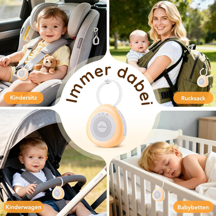 Easy@Home Mini-Gerät mit weissem Rauschen, für Babys, Erwachsene, Kinder, Schlaf, 30 beruhigende Ger