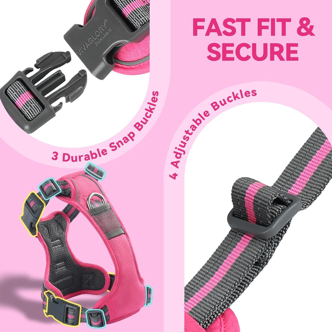 VIVAGLORY Easewalk Hundegeschirr, Anti Zug Hundegeschirr für Training &amp; Spazieren, Anti Zieh Geschir