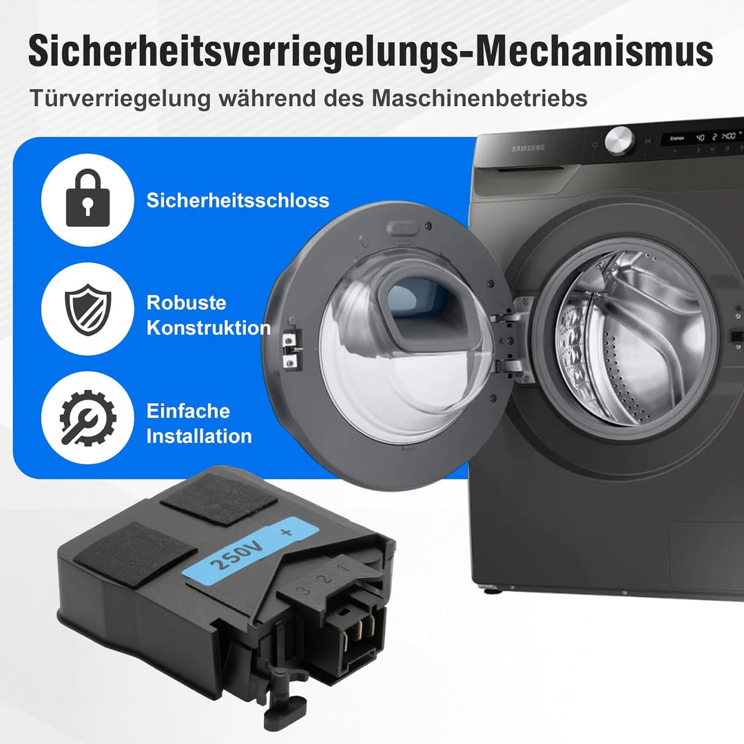 Waschmaschinentürschlossschalter, Magnetverriegelung Ersatzteile, Ersatz für Samsung WD70J5410AW WD7