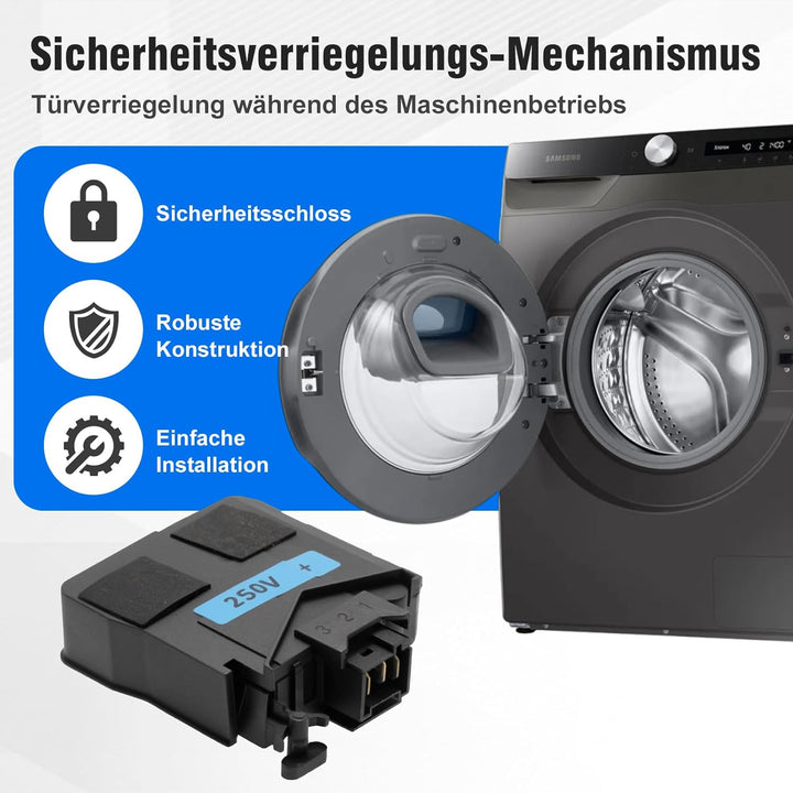Waschmaschinentürschlossschalter, Magnetverriegelung Ersatzteile, Ersatz für Samsung WD70J5410AW WD7