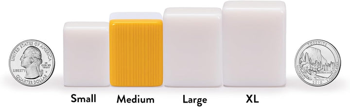 Yellow Mountain Imports Professionelles Chinesisches Mahjong-Spielset, “Double Happiness” (Gelb) mit