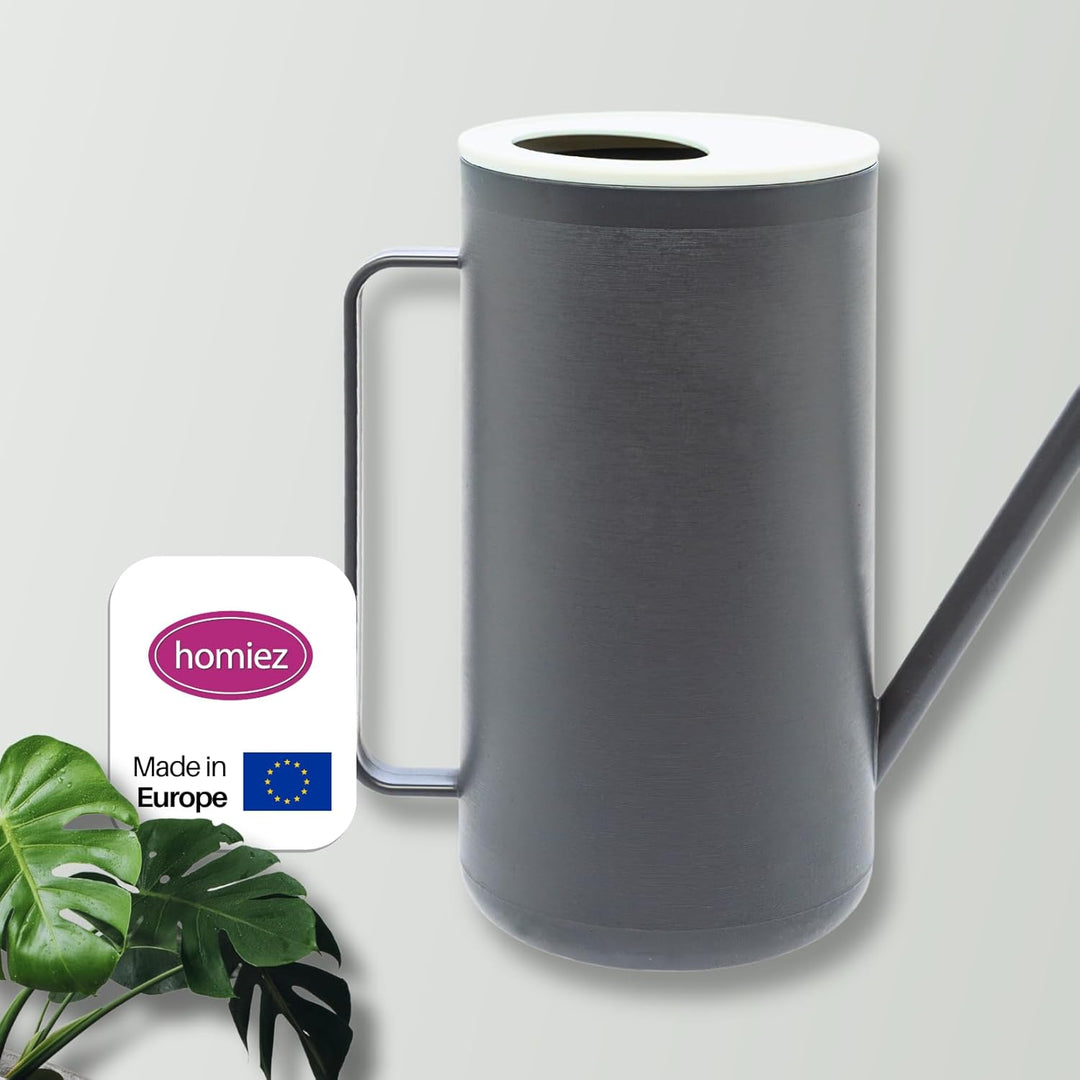 homiez Giesskanne Mug 1500ml 1,5l für Zimmerpflanzen/Balkon/Drinnen aus Kunststoff, mit langem Ausgi