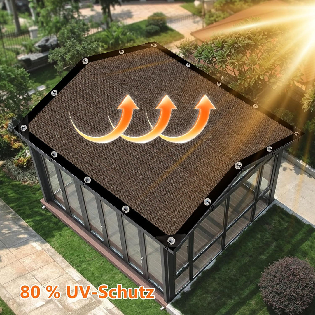 Garten Schattierungsnetz Schattiernetz,Shade Cloth mit Ösen 80% UV-Beständiges,für Garten Pflanze Ge
