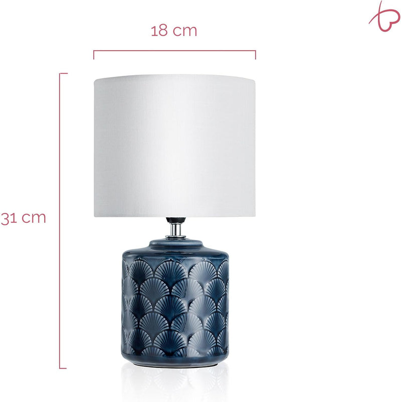 Pauleen 48022 Glowing Midnight Tischleuchte max. 20W Tischlampe für E14 Lampen Nachttischlampe Blau