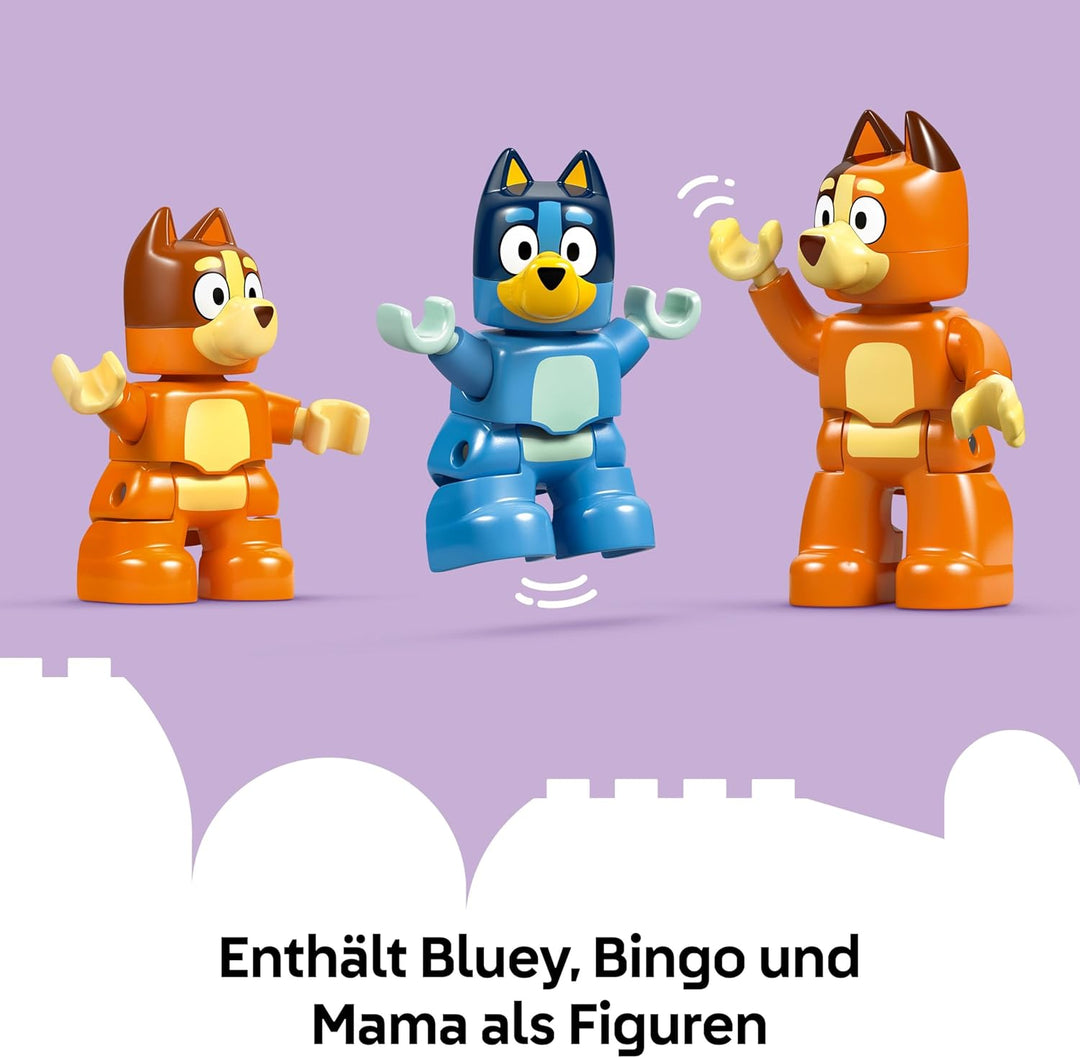 LEGO DUPLO Bluey: Blueys Familienhaus mit Memory-Spiel - Lernspielzeug für Kleinkinder - Inkl. 3 Min