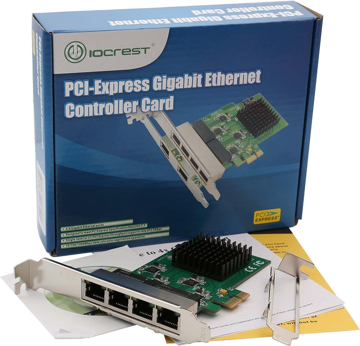 Syba Multimedia 4 Port Gigabit Ethernet PCI-e X1 Netzwerkkarte (SI-PEX24042) 4 port Gigabit NIC PCIe