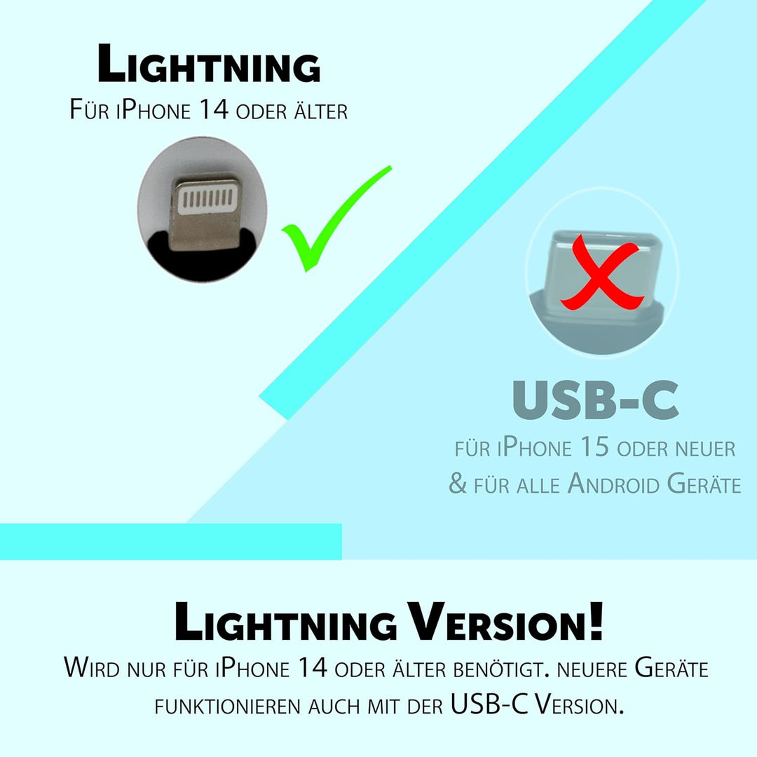 Retro Handyhörer für Apple iPhones mit Lightning (passender Adapter mit inbegriffen) in der Form ein