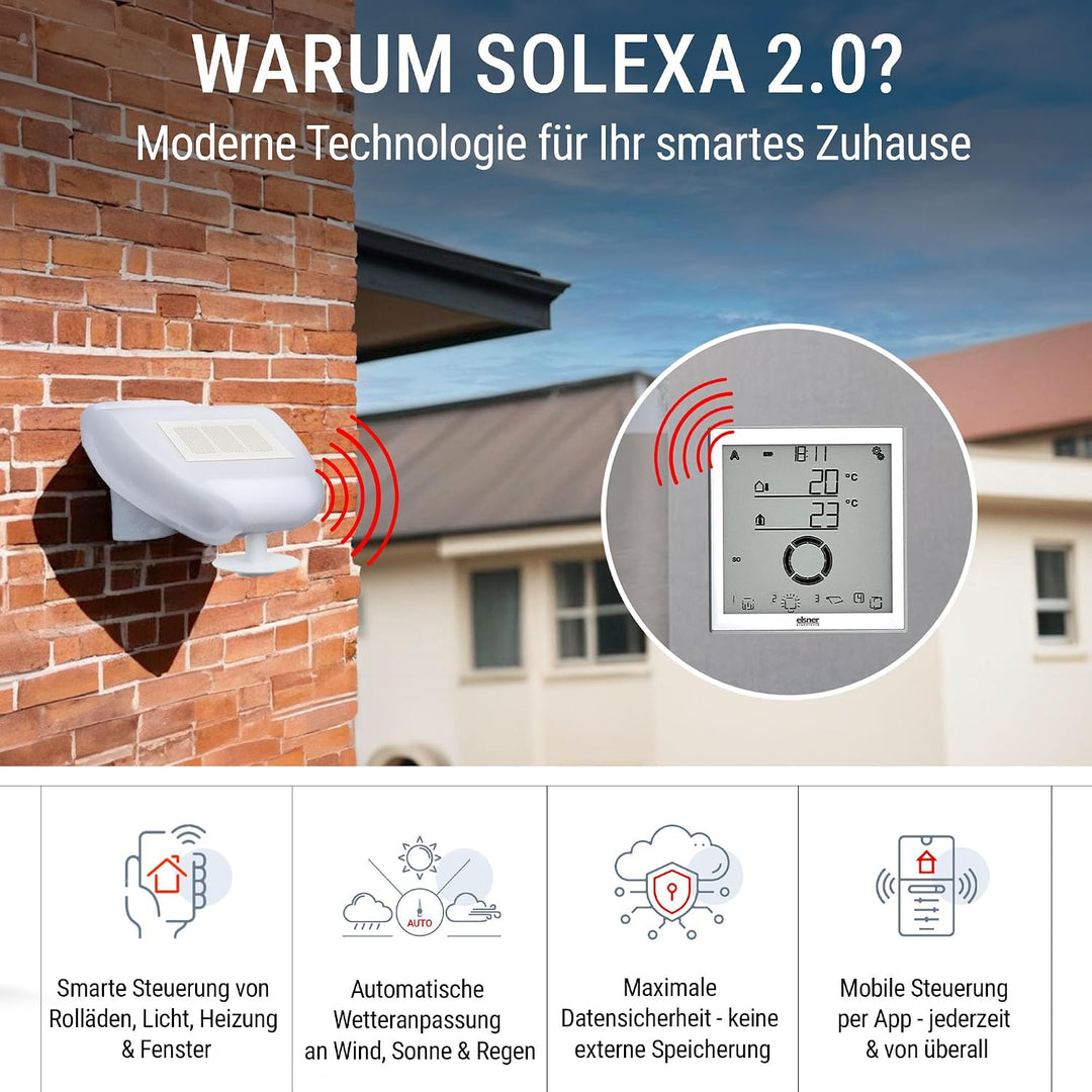Solexa 2.0 Markisensteuerung Funk – Mit Wetterstation | SMART HOME Jalousie-, Fenster-, Rollladenste