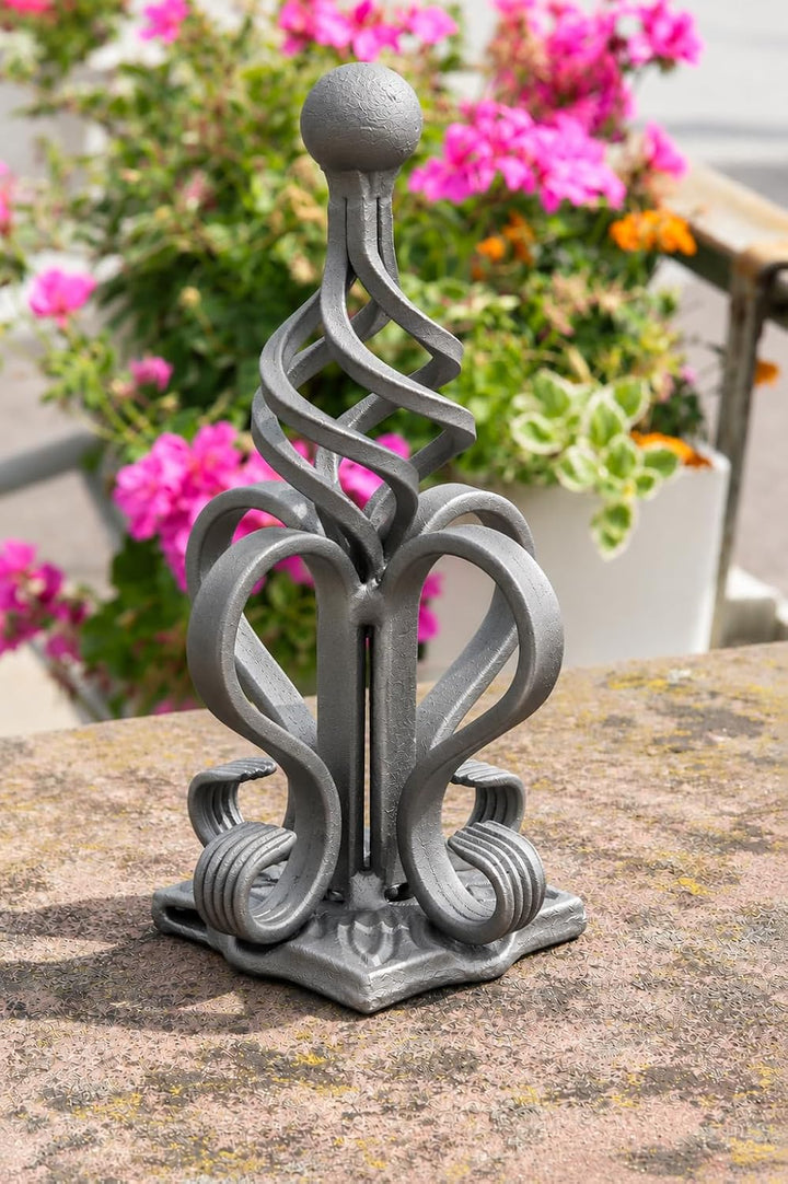 Torkrone Schmiedeeisen Zierelement, für Metall Pfosten am Eingangstor, Garten, Terrasse &amp; Balkon