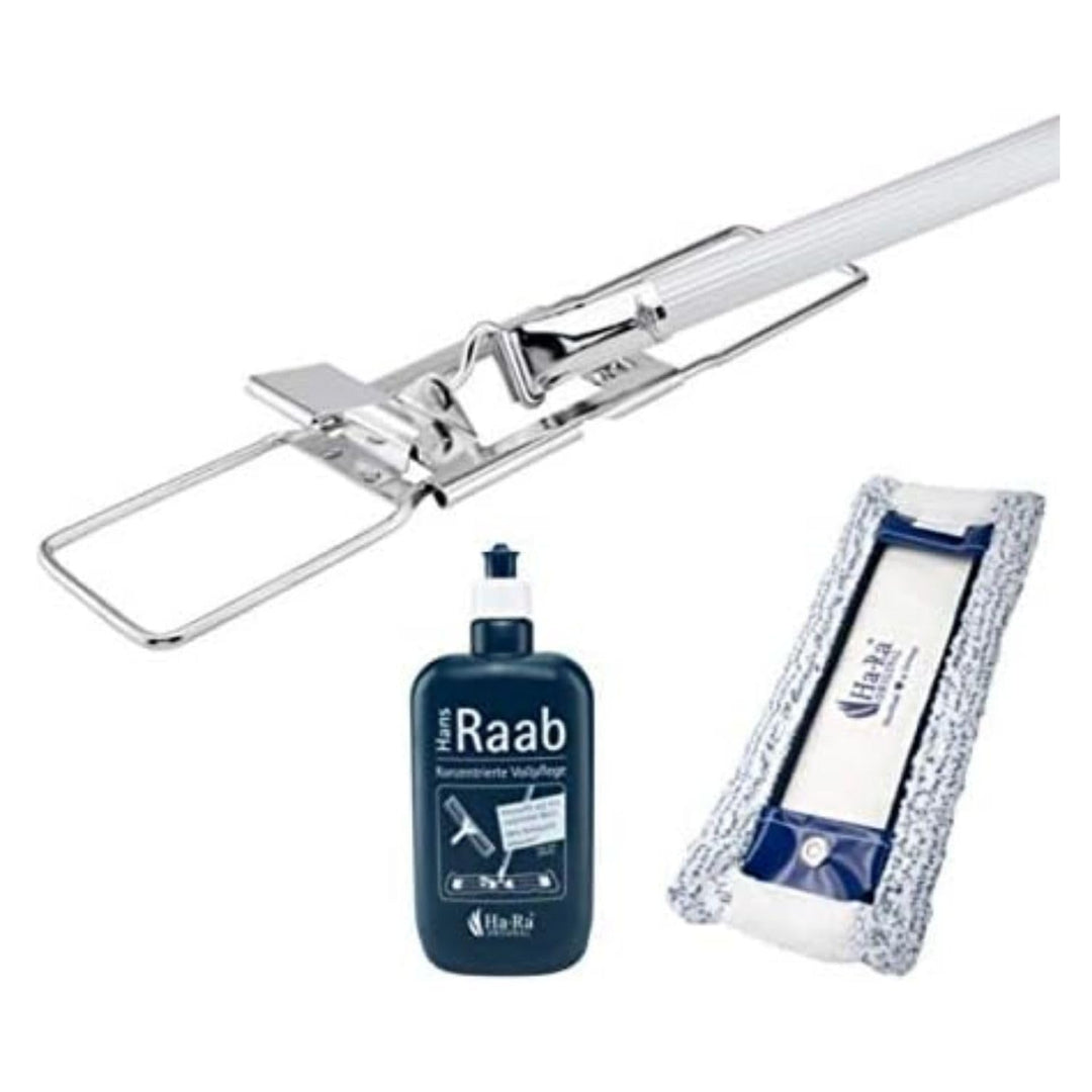 Ha-Ra Set Bodenexpress aus Edelstahl mit Mach 6 Bodenfaser &amp; 500 ml Konzentrierte Vollpflege I Unive