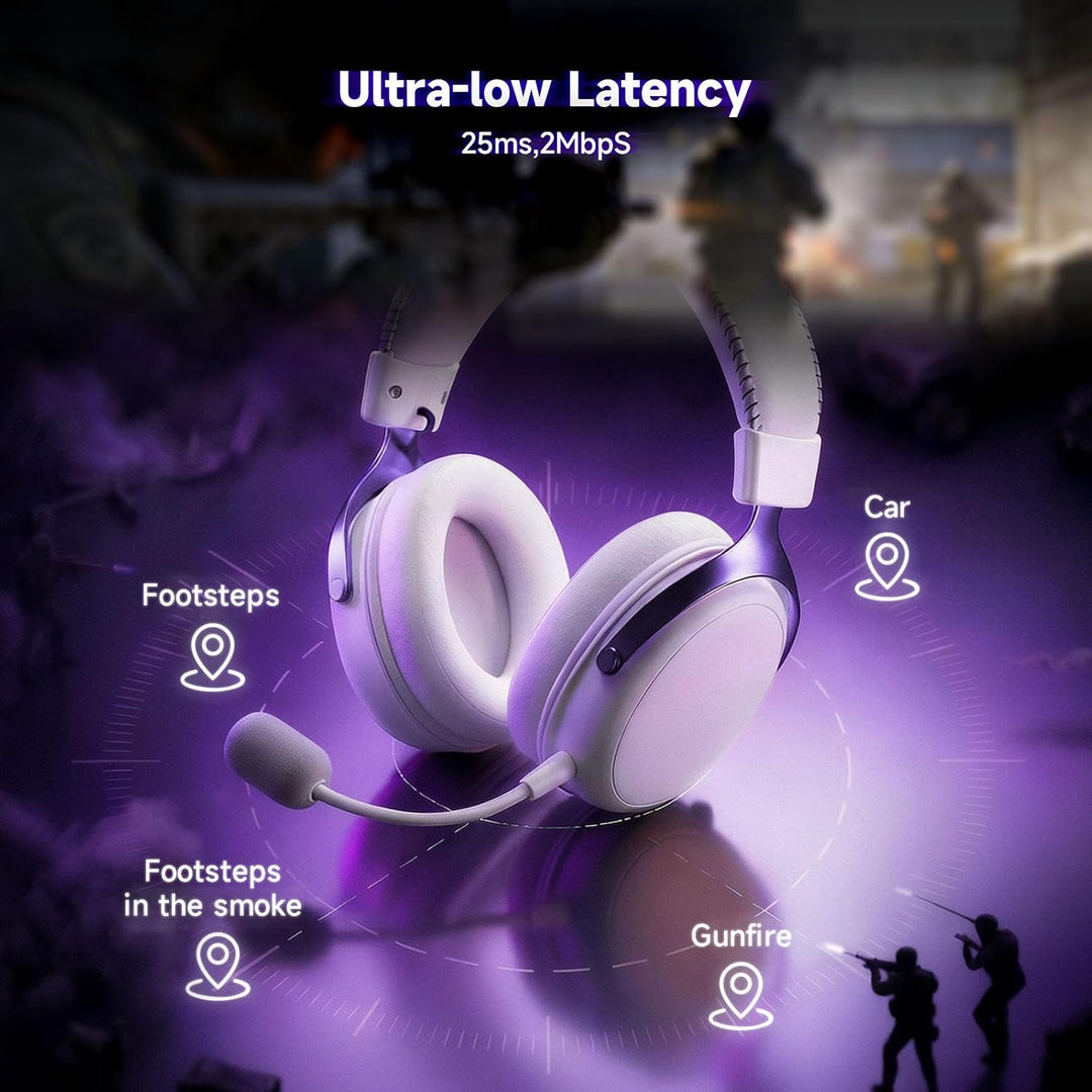 Akko Verge S9 kabelloses Gaming-Headset,extrem niedrige Latenz, Ultraleicht (270 g), 53mm-Treiber, 2