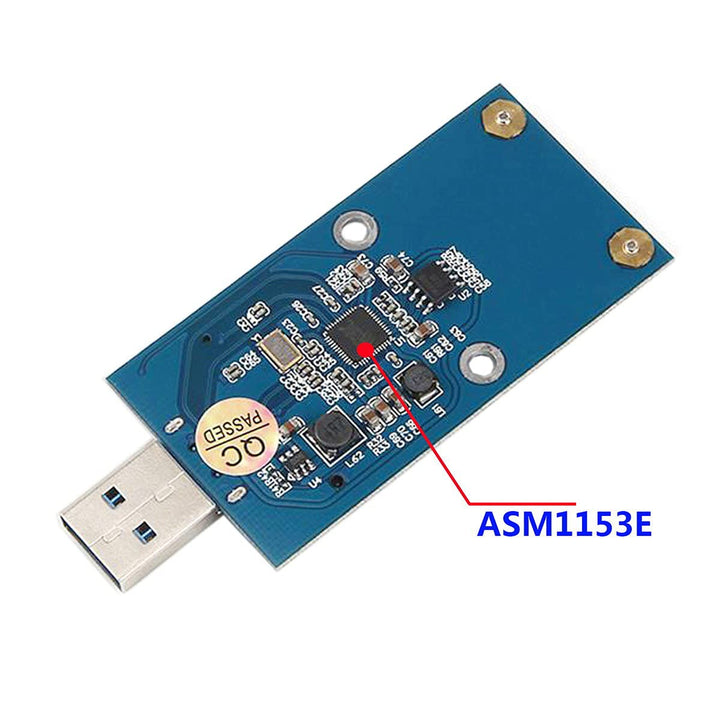 Cablecc Mini-PCI-E mSATA auf USB 3.0 Externe SSD PCBA-Konverter/Adapterkarte mit Gehäuse MSATA TO US
