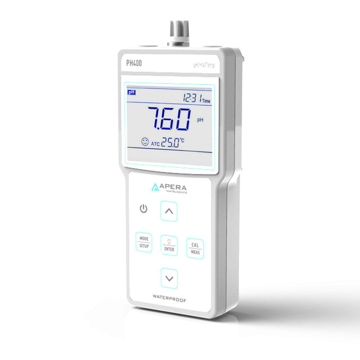 Apera Instruments PH400 tragbares pH-Messgerät (Inkl. 201T-S pH-Elektrode mit integrierter Temperatu