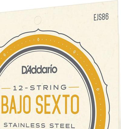 D'Addario EJS86 Edelstahlsaiten für Bajo Sexto