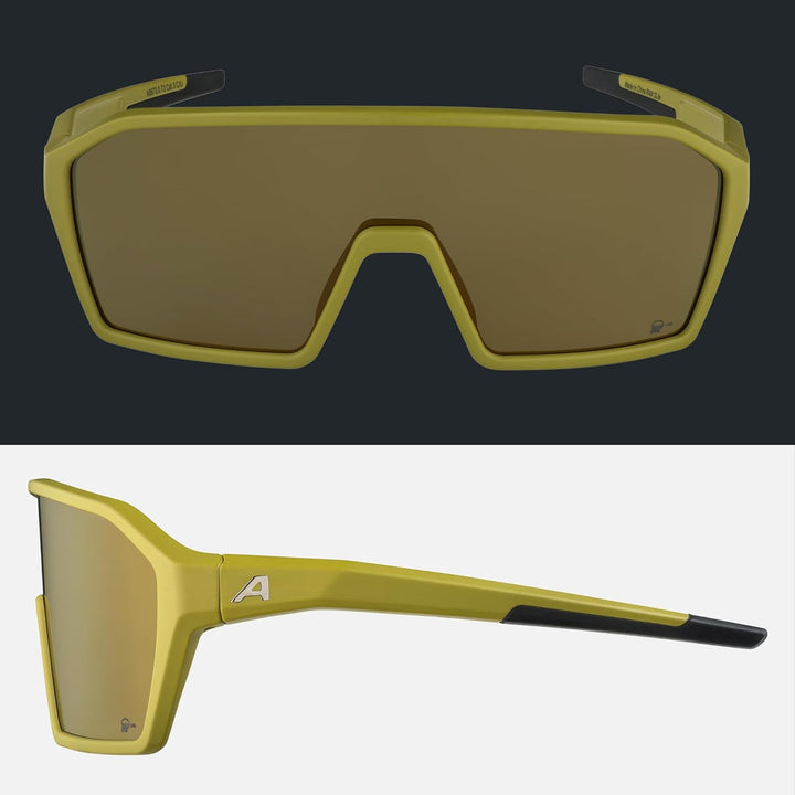 ALPINA RAM Q-LITE - Verspiegelte Sport- &amp; Fahrradbrille Für Erwachsene, kontrastverstärkend, Beschla
