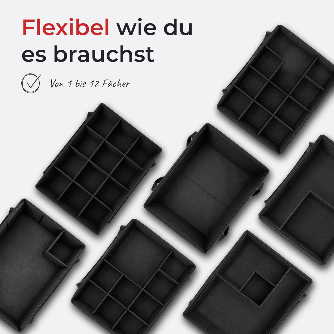 achilles Einkaufskorb faltbar mit flexiblen Fächern – Einkaufs-Organizer mit verstellbaren Trennwänd