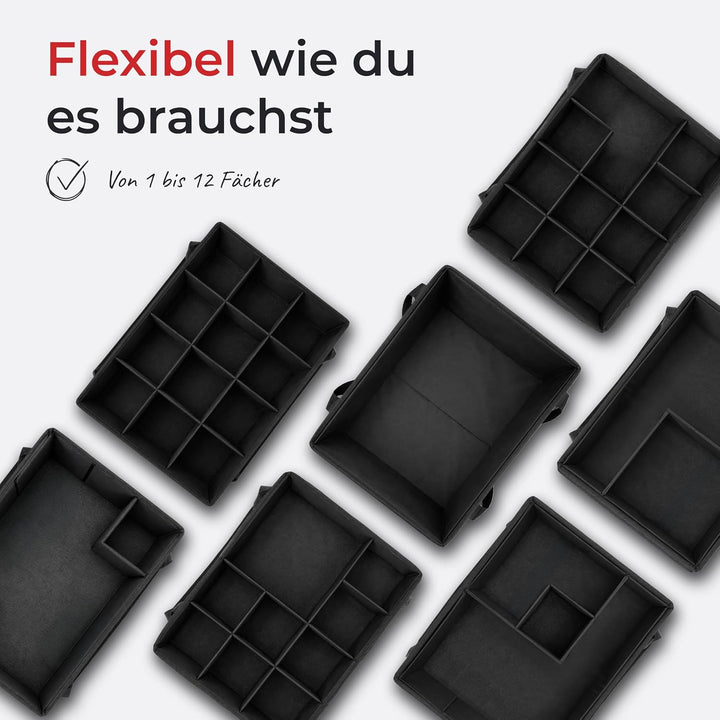 achilles Einkaufskorb faltbar mit flexiblen Fächern – Einkaufs-Organizer mit verstellbaren Trennwänd